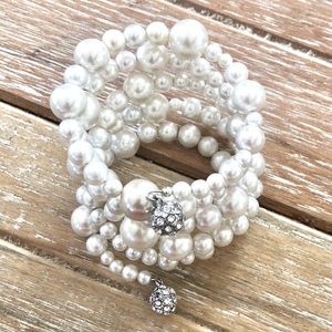 Pearl Memory Wire Bracelet